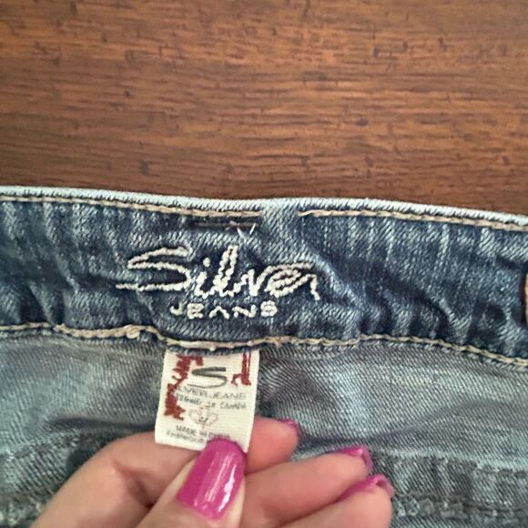 Silver Jeans Grunge Blue Tuesday Bootcut 40/24 Distressed - Picture 7 of 10